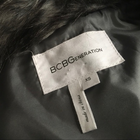 BCBGeneration Faux Fur Vest Boho Gunmetal Gray XS - Picture 2 of 10